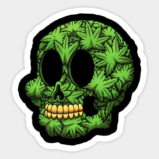 Weed Skull Sticker